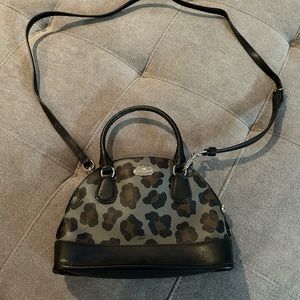 Leather cheetah print small Coach purse/crossbody.